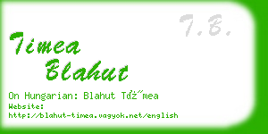 timea blahut business card